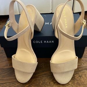 NWT Cole Haan Josie block heel suede sandal.